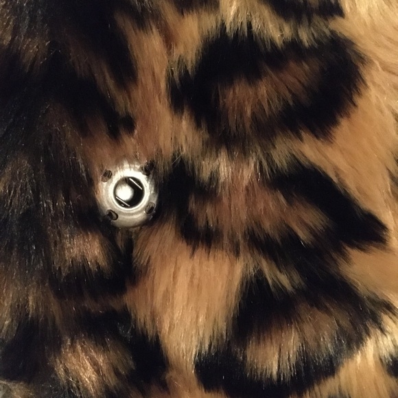Faux fur leopard cheetah overcoat jacket coat - Picture 6 of 7